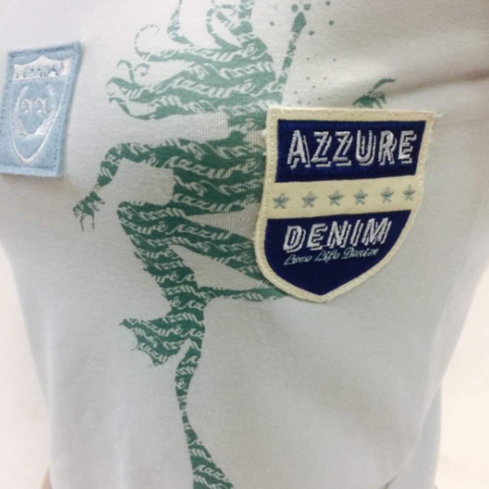 Women’s Azzure Denim Tee Shirt Sky | White | Turquoise NWT - Picture 6 of 6